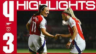 COMEBACK DRAMA! | Arsenal vs West Ham (4-3) | WSL Highlights | Kelly, McCabe, Williamson,