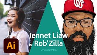 Live Illustration with Jennet Liaw and Rob Generette III - Adobe Live | Adobe Creative Cloud