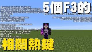 Minecraft五個F3熱鍵 秋秋鞋又來讓你長知識了