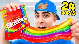 24 HOURS EATING CANDY !!