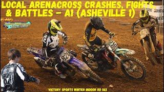 Local Arenacross Crashes & Fights!! Racing A1 (Asheville) Victory Sports Indoor