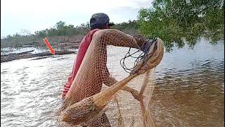 REJEKI TIDAK TERDUGA MENJALA IKAN PAS AIR PASANG BESAR‼️DAPAT BANYAK IKAN