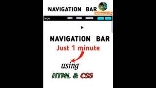 Navigation Bar using html & css #coding #htmlcss #maharacreativity