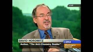 David Horowitz slamming Noam Chomsky "Ayatollah of Anti-American Hate"