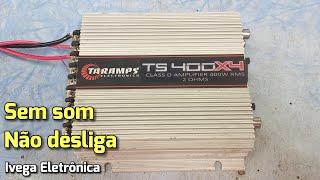 Taramps TS400X4 sem som e não desliga • função do pino reset • versão R19 R17