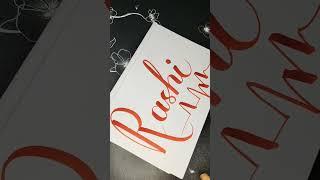 Rashi ️ handlettringalphabets calligraphy with #howtowritecursivestepbystep #handwritingstyles