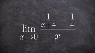 Learn how to evaluate a limit with a function as a complex fraction