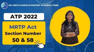 MRTP Act: Section Number 50 and 58