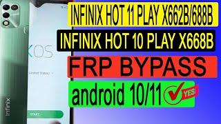 Infinix X688B/X662B Frp Bypass Android 11 | Infinix Hot 10/11 Google Account Bypass Without Pc 2024