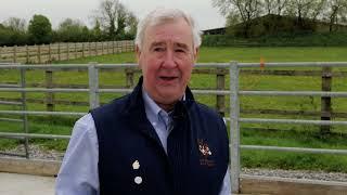 Peter Wright meets Champagne the Poitou donkey