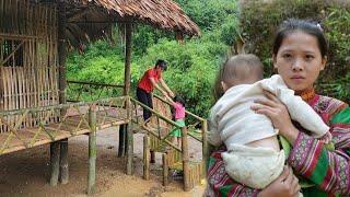 full video: Single mother and daughter Ly Tieu Ca build new bamboo house, get help from kind police