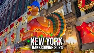 NYC Preparation for Macy's Thanksgiving Day Parade 2024 4K NYC Walk Macys to Rockefeller Center