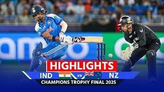 Live: Highlights: IND vs NZ Champions Trophy Final 2025 Highlights | Champions Trophy Highlights