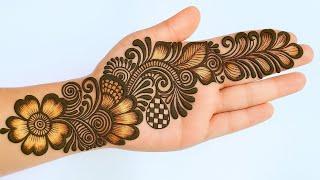 Simple mehndi design front hand | mehendi design | mehndi design | cone designs
