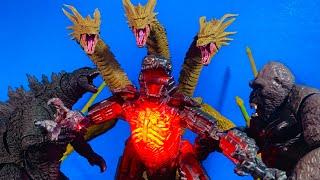 Mecha Godzilla vs Godzilla vs Kong vs king Ghidorah parts 1,2,3 all together