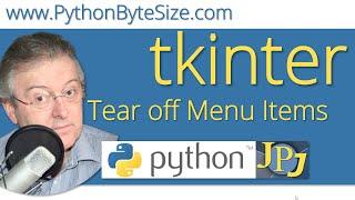 The tearoff option for a Python tkinter menu