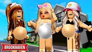 AS AMIGAS GRÁVIDAS TIVERAM BEBÊS NO MESMO DIA | Historinhas Brookhaven Roblox