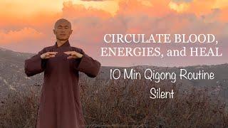 CIRCULATE BLOOD, ENERGY, and HEAL | 10 Min Qigong Daily Routine ( Silent)