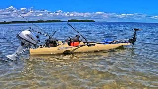 Putting TOO BIG OF AN OUTBOARD ON MY TINY KAYAK!