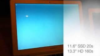 Boot Speed Video : Old MacBook Air 13.3" HD vs New MacBook Air 11.6" SSD