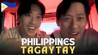 Twins First Impressions of TAGAYTAY CITY Philippines  Trying local BULALO