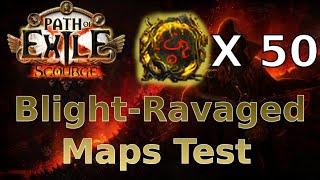 [PoE 3.16] How profitable are Blight-Ravaged maps? - 50 Uber Blighted maps Test