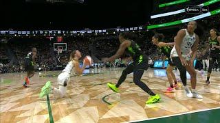 SABRINA IONESCU SCORES FROM HER KNEES | New York Liberty vs Seattle Storm WNBA basketball