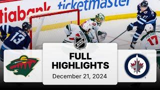 NHL Highlights | Wild vs. Jets - December 21, 2024