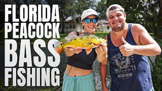 Suburban Canal Fishing for Peacock Bass in Florida!