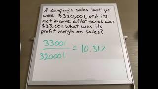 Computing Profit Margin on Sales with Net Income After Taxes