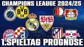 Champions League Prognose 2024/25 1.Spieltag / Alle Spiele & Tipps !