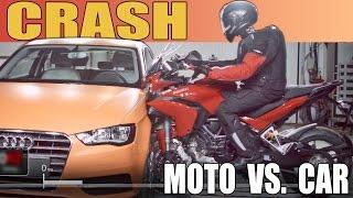 CAR vs MOTO Crash Test - Audi A3 vs Ducati Multistrada