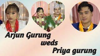 Arjun Gurung & Priya Gurung  Wedding  Video/ Nepali  wedding Video/ Beautiful  couple Wedding video