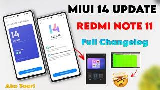 Redmi Note 11 New Update MIUI 14.0.2.0  - Miui 14 Update Redmi Note 11 Full Changelog & Review 