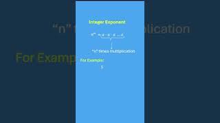 Integer Exponent