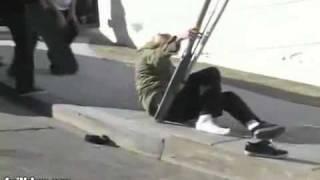 Skateboarding nut buster fail