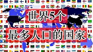 世界5个最多人口的国家 | 国家人口排名 | 占地面积最大