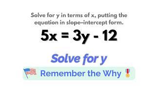  This Equation Needs a Hero — Can You Save It? 5x = 3y - 12