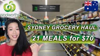 21 MEALS for $70 | WOOLWORTHS GROCERY HAUL - What I Eat in a Week in SYDNEY AUSTRALIA 2020