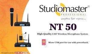 NT 50 UHF Wireless Microphone System with Mobile Powerbank Operation