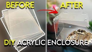 HOW TO make an ACRYLIC ENCLOSURE | EASY! Perfect for Tarantulas, Isopods, jumping spiders, and more!