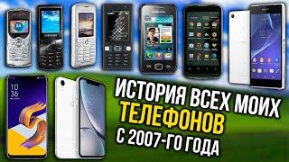 Все мои телефоны начиная с 2007-го года