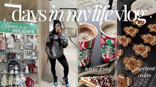 HELLO NOVEMBER christmas candles, starbucks holiday drinks, gingerbread cookies, decorate with me