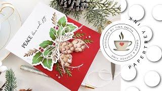 Papertrey Ink | Elegant Edges: Holly Berries |  Christmas Card