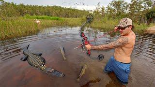 BOW FISHING INVASIVE FOOD for My FISH PONDS!!