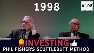 How Phil Fisher's scuttlebutt method should be used - Warren Buffett | BRK 1998【C:W.B Ep.108】