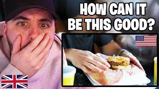 Brit Reacts to Brits try Chicken and Biscuits for the first time in America!