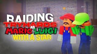 ⭐ Raiding Tryhards As Mario & Luigi With Star In Da Hood! (Ft.  @okzee)⭐