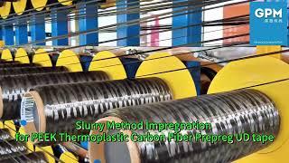 Slurry Method Impregnation For PEEK Thermoplastic Carbon Fiber Prepreg UD Tape(GPM Machine);