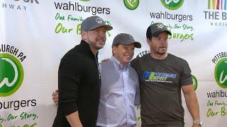 The Wahlbergs visit new Wahlburgers restaurant in Pittsburgh